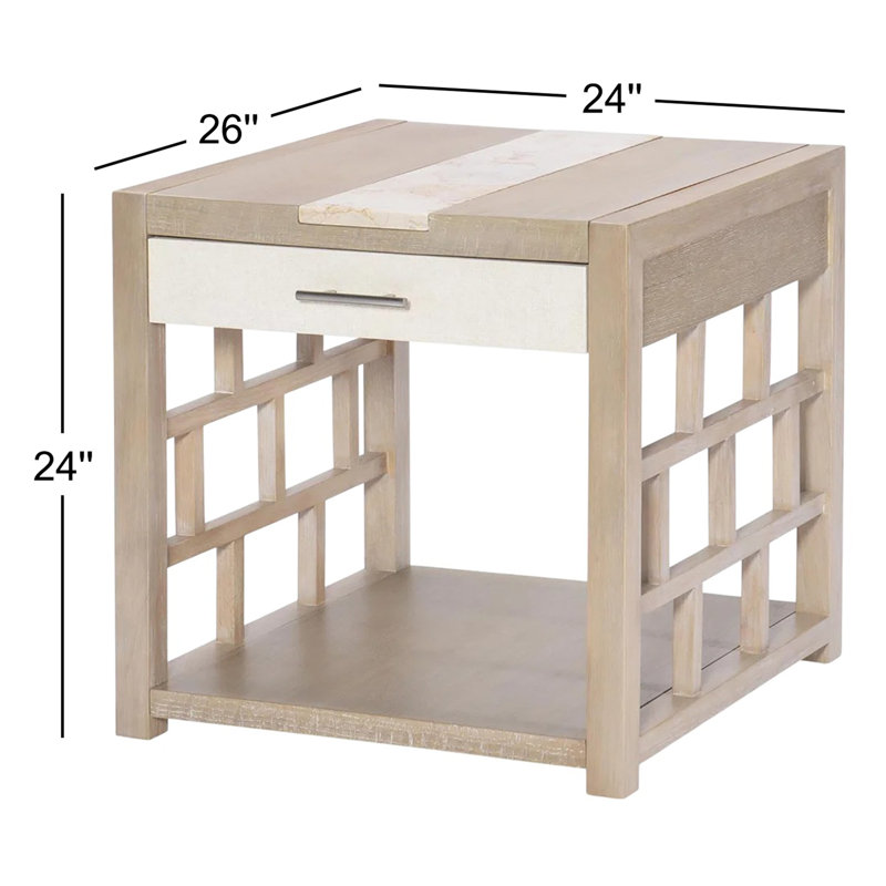 Table de bout avec rangement Biscayne