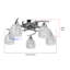 Burroughs 5 - Light Semi Flush Mount Ceiling Light Cut Glass for Low Ceilings-31458269