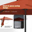 Garden Parasol with LED Strip Lights Manual Polyester and Steel Solar-1547198605-1547198643
