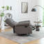Fauteuil inclinable berçant en cuir véritable de 33 po de largeur-638270005