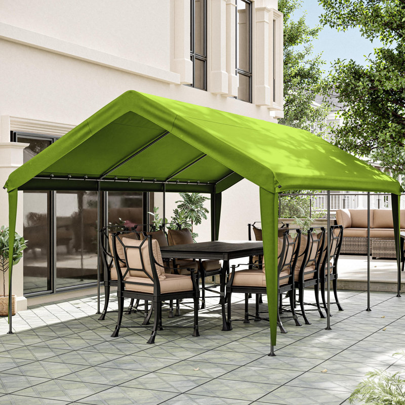 12X20 Ft Carport Canopy Replacement Cover, Carport Roof Cover Only (Frame Is Not Included), Leaf Green