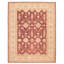 Tapis bourgogne noué à la main de conception unique 9 pi 1 po x 11 pi 6 po Chobi