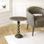 Table de bout ronde 22 po Lurene - Fonte d'aluminium avec texture martelée pour petits espaces-530618545