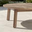 Table basse ronde d'extérieur en bois massif de 39,3 po L