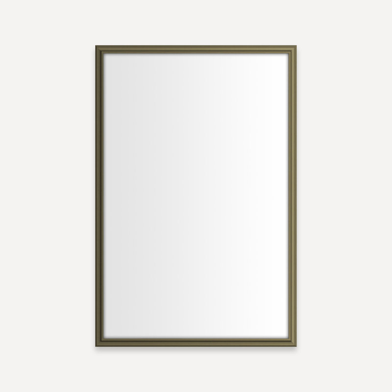 Main Line Full Length Mirror with Rosemont Frame, Vintage Brass, 29.88" H x 19.13" W