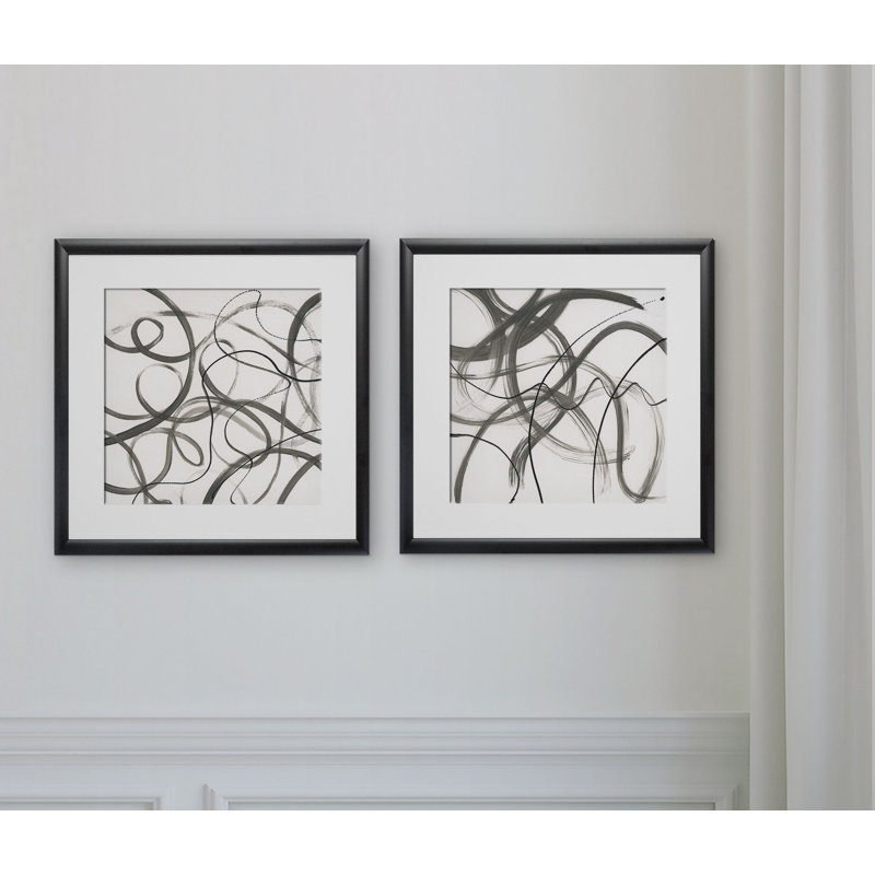 « danse », ensemble de 2 reproductions encadrées, Cadre noir, H 16 po x l 32 po x P 1,5 po
