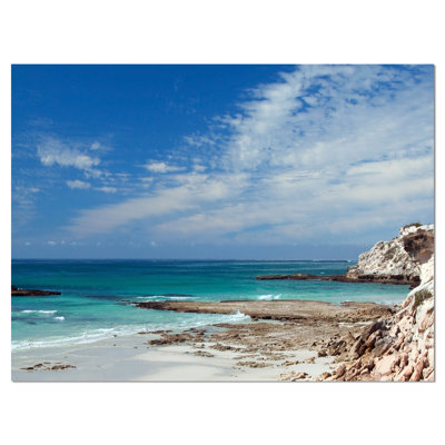 Vue panoramique de la côte rocheuse - reproduction de photo sur toile tendue
