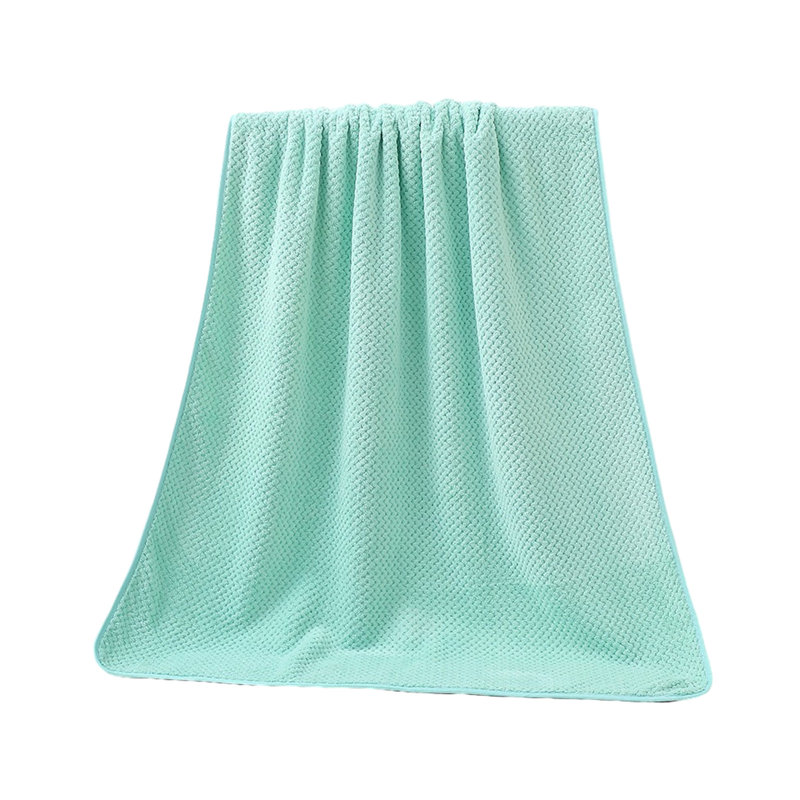 Velvet Pineapple  Bath Towel Absorbent Drying Swimming Beach Towel Thickened Soft Home Beauty Salon Large Bath Towel, Green