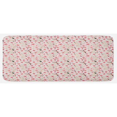 Eclectic Floral Synthetic Kitchen Mat