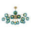 Lustre suspendu Spoutnik en verre Blossom Bule-187444901