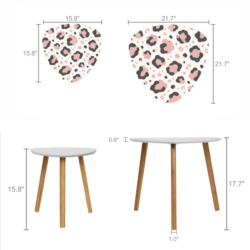 Ensemble de 2 tables basses gigognes Triangle