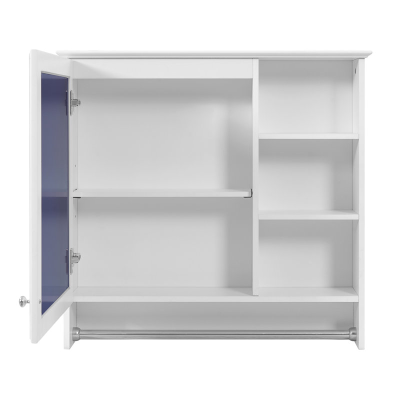 Armoires à pharmacie blanches modernes avec rangement réglable et miroir