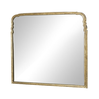 Loire Mantle Mirror-Antiqued Gold Leaf