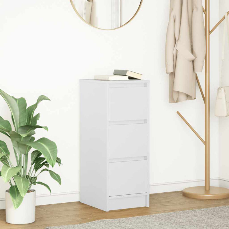 Sideboard 29.5X34x76 Cm Engineered Wood, White