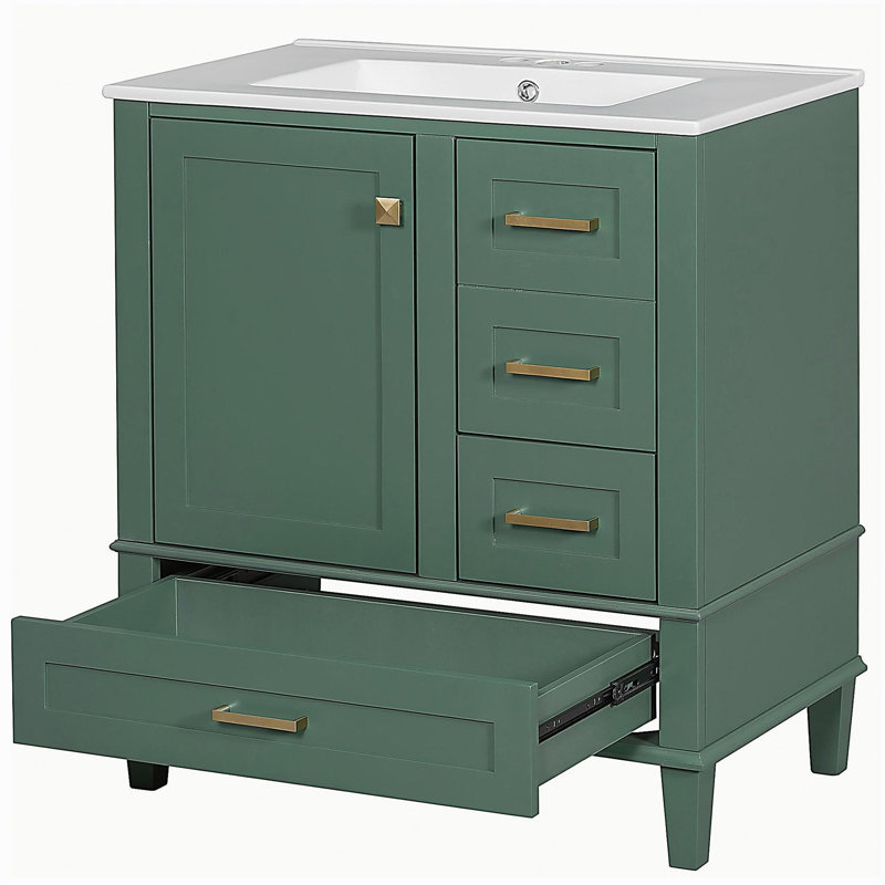 Ensemble de meuble-lavabo 30 po avec lavabo, armoire de salle de bain avec portes à fermeture douce et 3 tiroirs