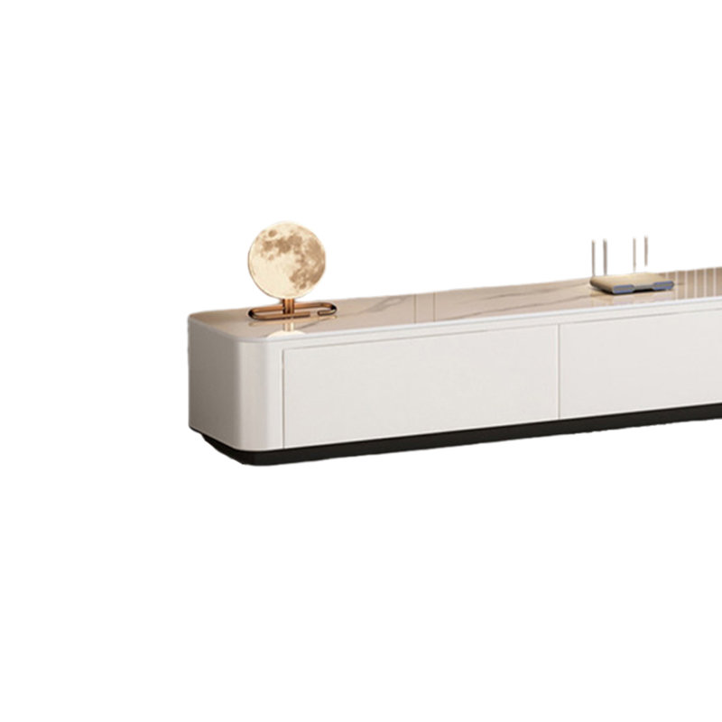 Meuble télé moderne et minimaliste, 13.38" H x 78.74" L x 11.81" W, Blanc