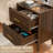 19" W Bedside Table with Storage Drawers-1308109628