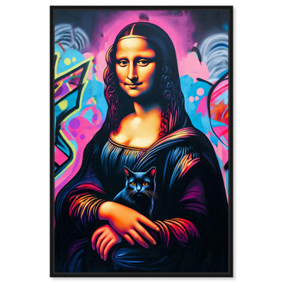 Lisa's Little Secret II, art moderne graffiti sur toile par Art Remedy