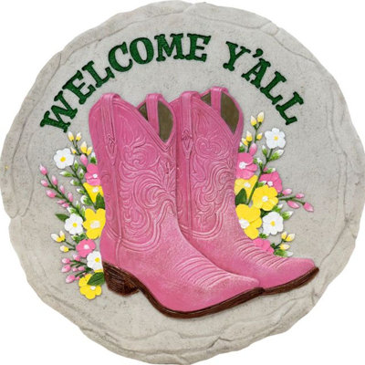 Bottes de cowboy roses - bienvenue
