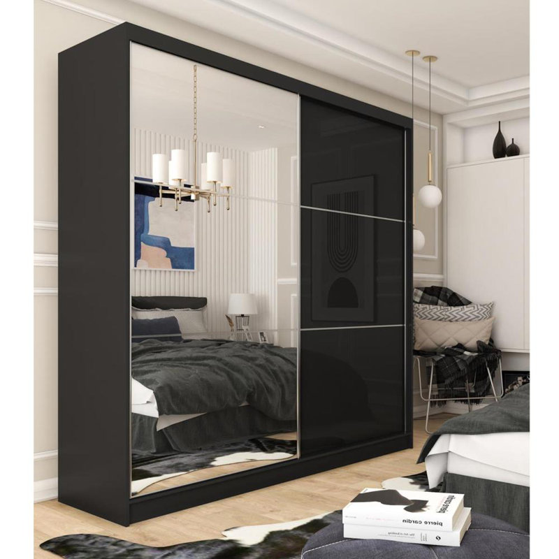 Bubik 2 Door Sliding Wardrobe, White