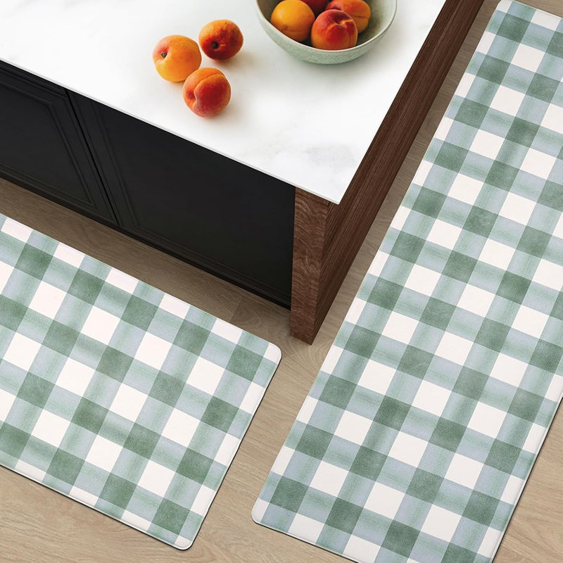 Tapis de cuisine à motif écossais Modern Farmhouse