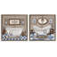 Ensemble de cadres flottants 2 pièces Tile Bathroom Views, design par Janet Tava-1540789184-1540789188