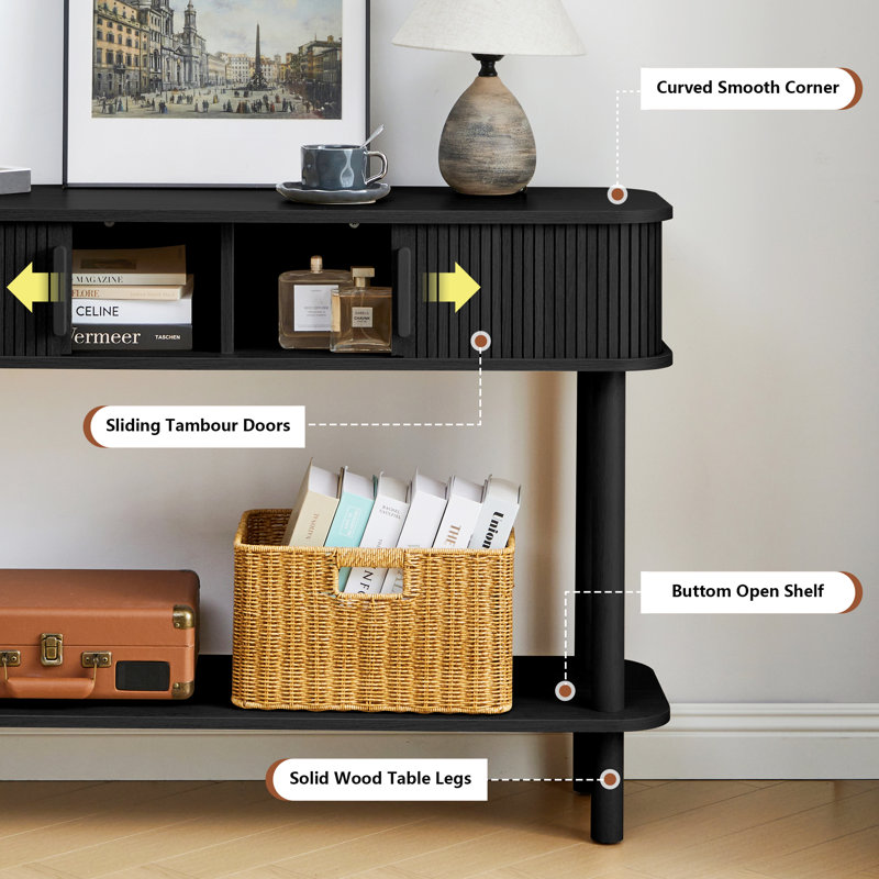 43.31'' Console Table, Black