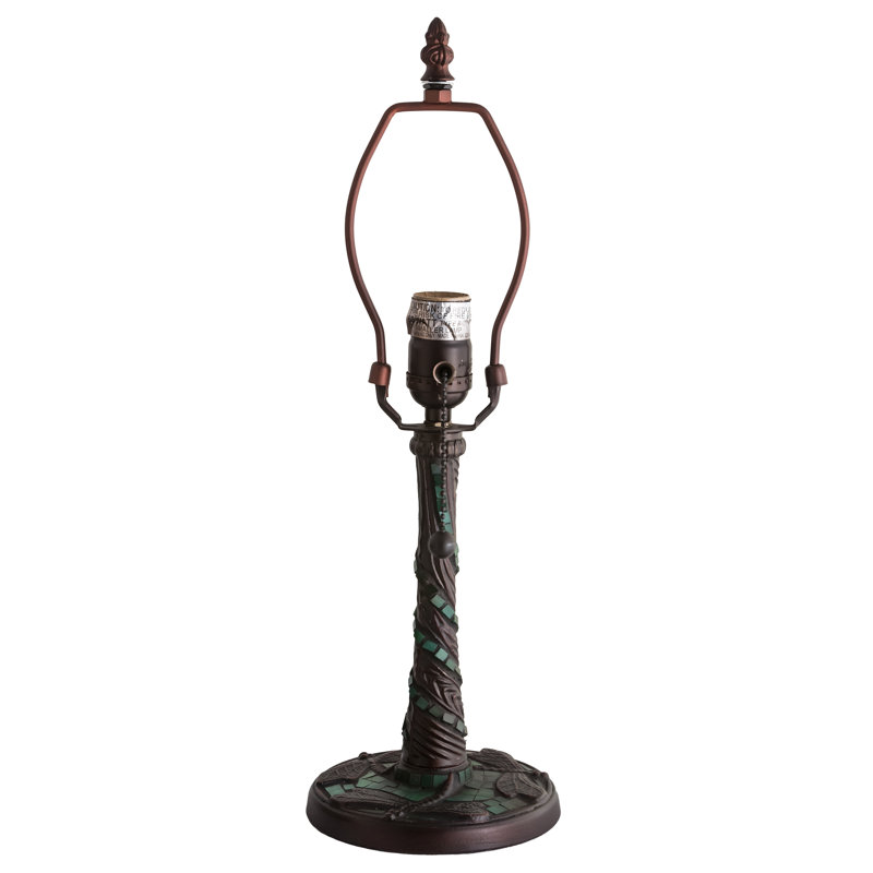 Meyda Tiffany & Stained Glass Table Lamp, Green/Orange
