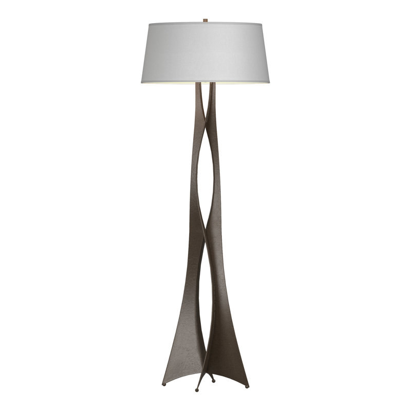 Moreau 62.6" Novelty Floor Lamp, Natural Anna, Bronze
