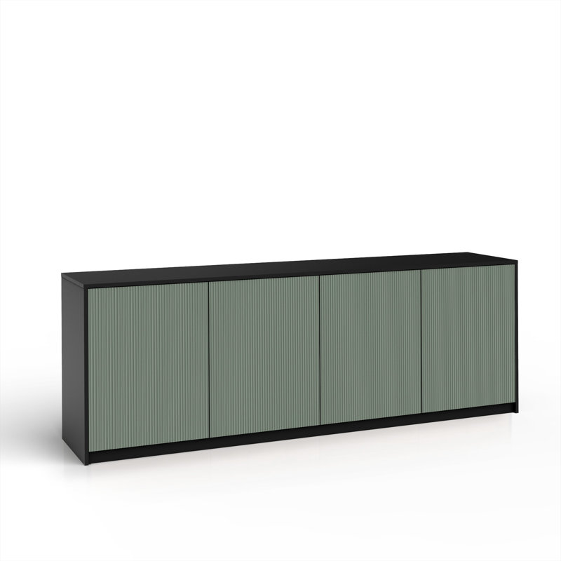 Bokamp 604.52cm Sideboard, Black/Green