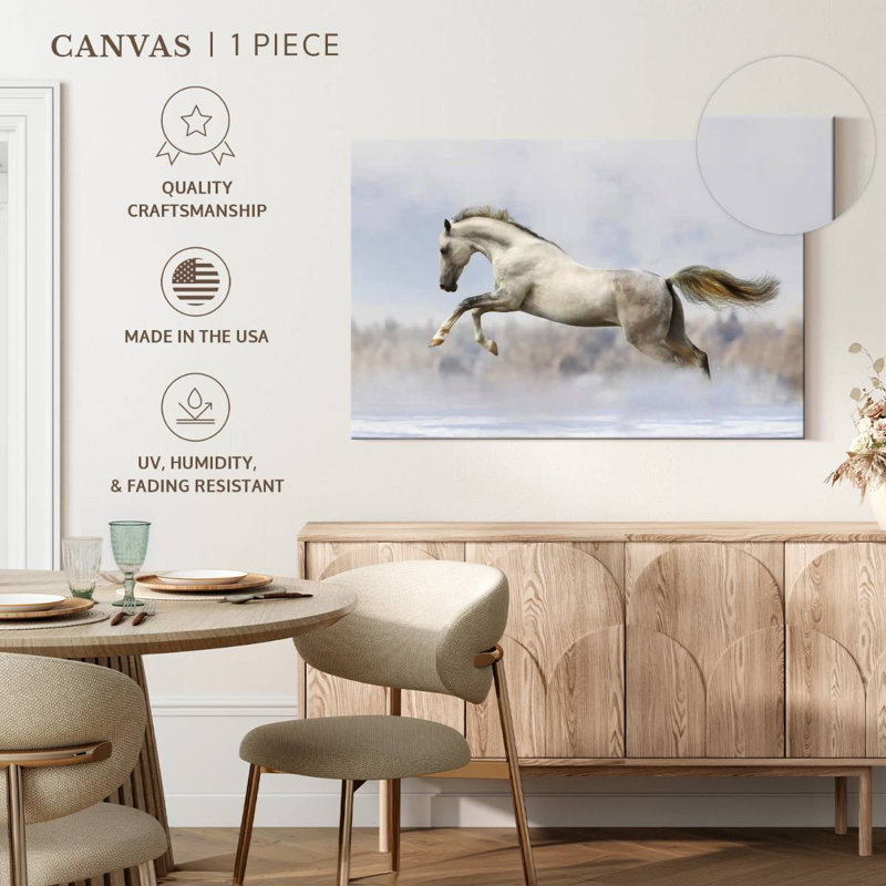 Brampt Jumping White Stallion, 8" H x 12" W