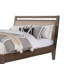 Lit Wana avec tête de lit beige, bois massif brun-gris-108977244