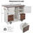 54" Farmhouse Kitchen Island with Drop Leaf, Power Outlet, Kitchen Storage Cart with 2 Doors, 2 Drawers, Rolling Kitchen Island on 4 Large Wheels with Spice Rack for Kitchen, Dining Room-1698417619