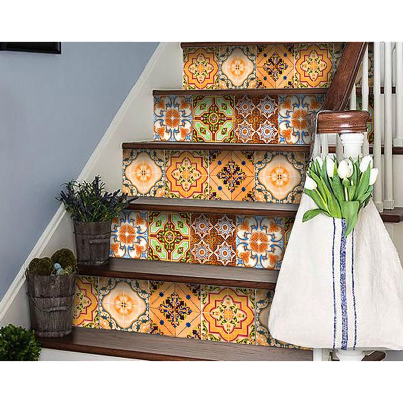 Carreaux de mosaïque en vinyle auto-adhésif, H 4 po x l 4 po x P 0,1 po
