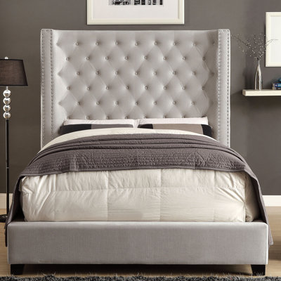 Charette Upholstered Wingback Bed