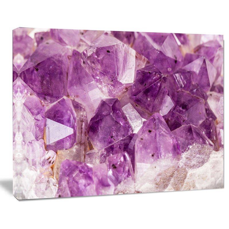 «Purple Amethyst Macro», reproduction de photo, H 16 po x l 32 po, Toile tendue