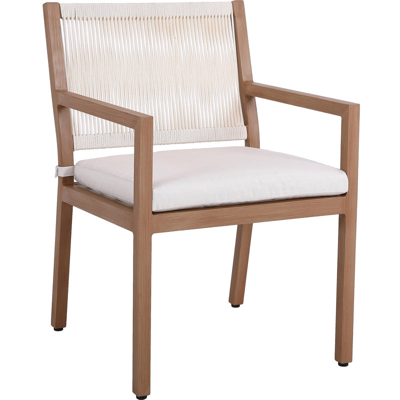 Chaise de salle à manger d'extérieur Maui, Crème