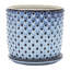 Modern Textured Ceramic Planter with Saucer-1936006852-1936006854