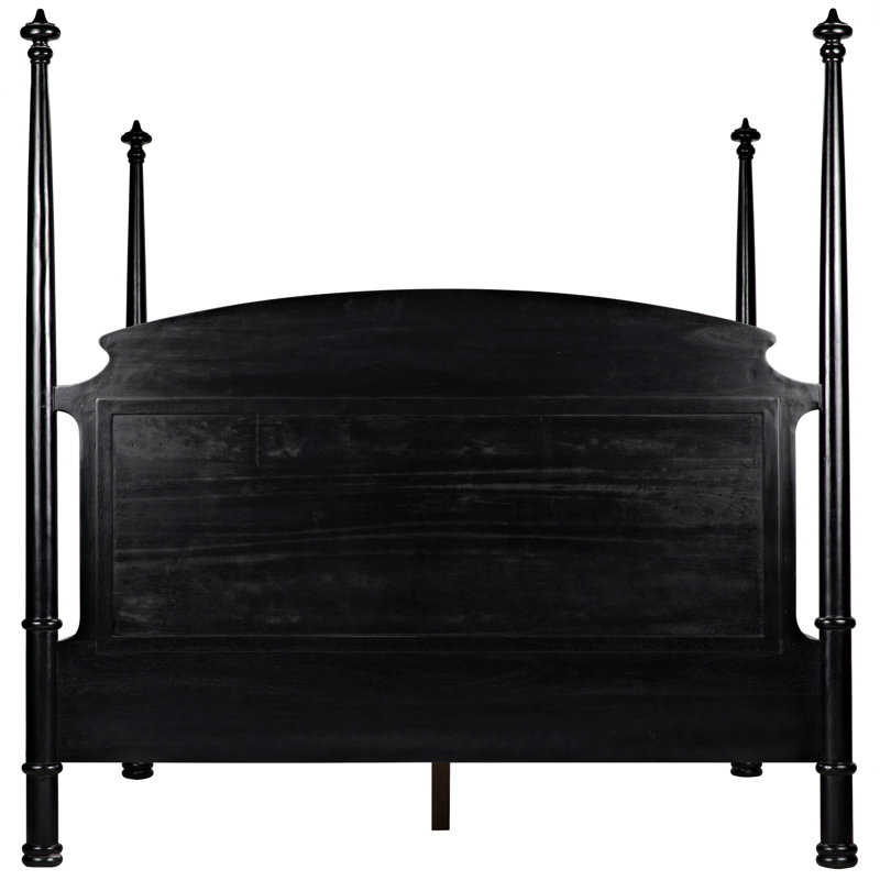 New Douglas Solid Wood Four Poster Bed, Eastern King, Hand Rubbed Black