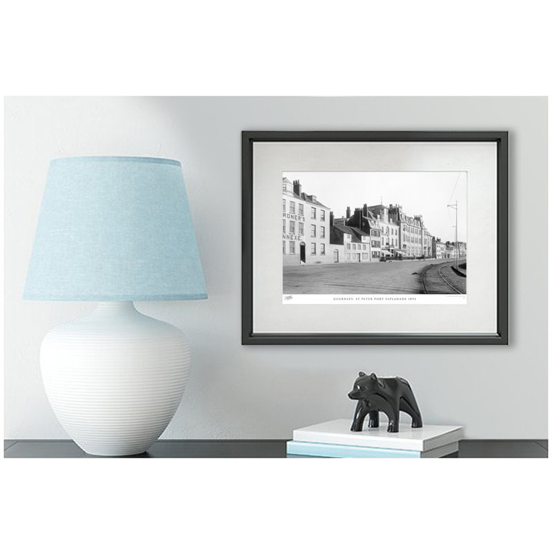 Guernsey, St Peter Port Esplanade 1892 by Francis Frith - Single Picture Frame Print, 28cm H x 36cm W x 2.3cm D