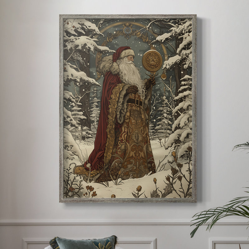 «Christmas Holiday» DCXXVII, reproduction d'art encadrée - bois massif, H 21 po x l 17 po