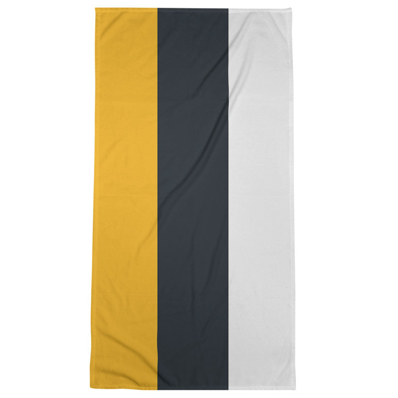 Cotton Blend Beach Towel, Black