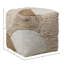 Emmeline Wool Upholstered Ottoman, White with Neutral Tones