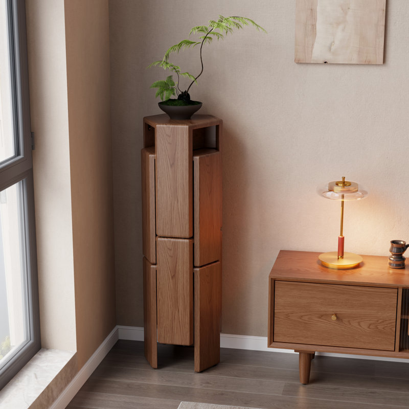 Solid Wood Stackable Stools with Non-Slip Foot Pads