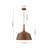 1-Light Industrial Angled Dome Shade Pendant Light