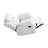 Elegant White Recliner With Padded Arms-631853853