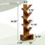 Sorbus 44.25"H x 15"W Tree 7 Tier Bookshelf with Storage Shelf, Cable Access, and Non-Slip Pads, Brown-115667333