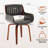 Aura Faux Leather Upholstered Swivel Dining Armchairs-1799981772