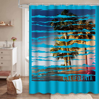 Rideau de douche à 12 crochets Palm Beach