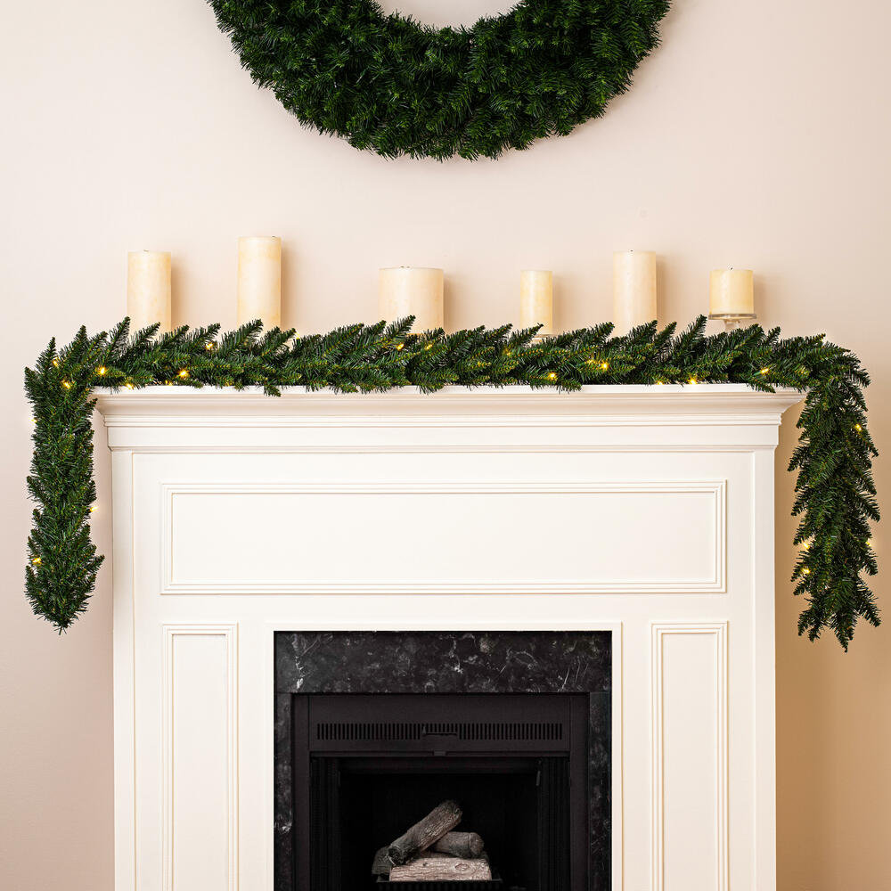 Oberlander Lighted Faux Fir Garland, 108'' L